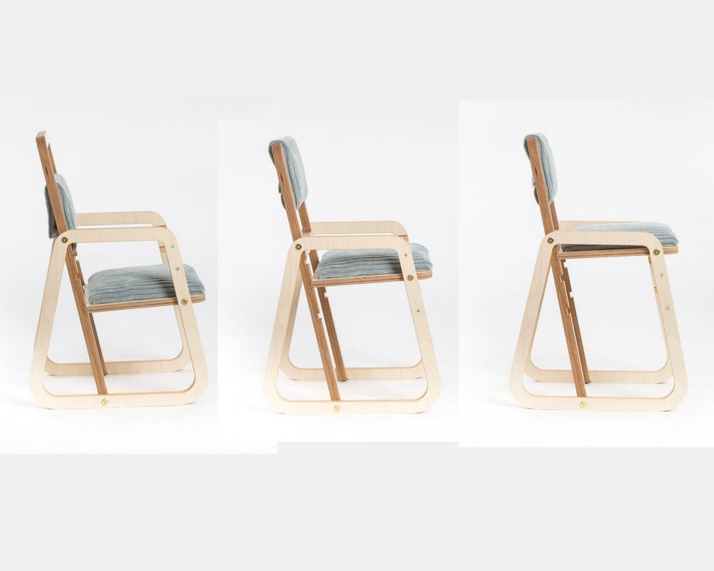 functional mint green julle kids chair with adjustable seat height and birch plywood frame