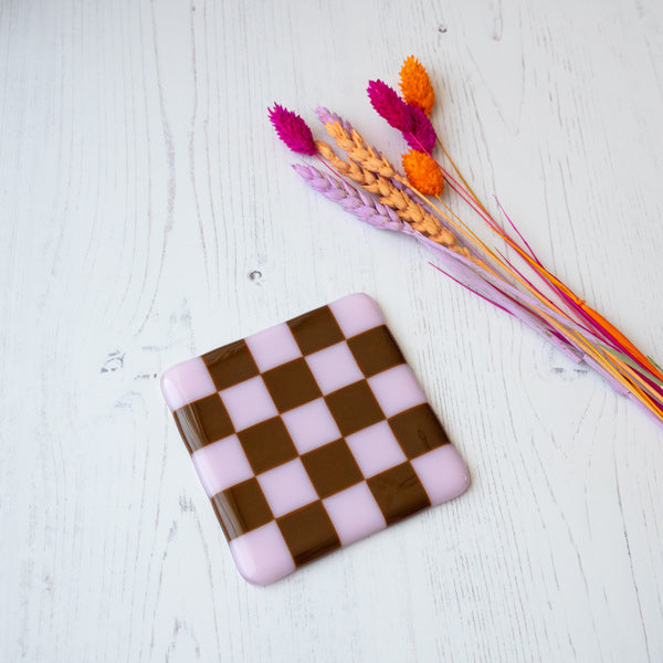 10cm Chequered Dual Coloured Coaster Bullseye Collection