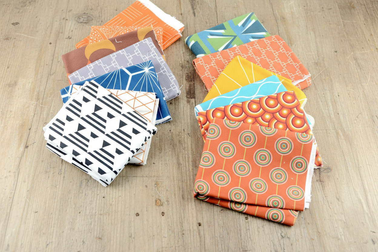 Retro Cotton Drill Fabric Scrap Bag 450g