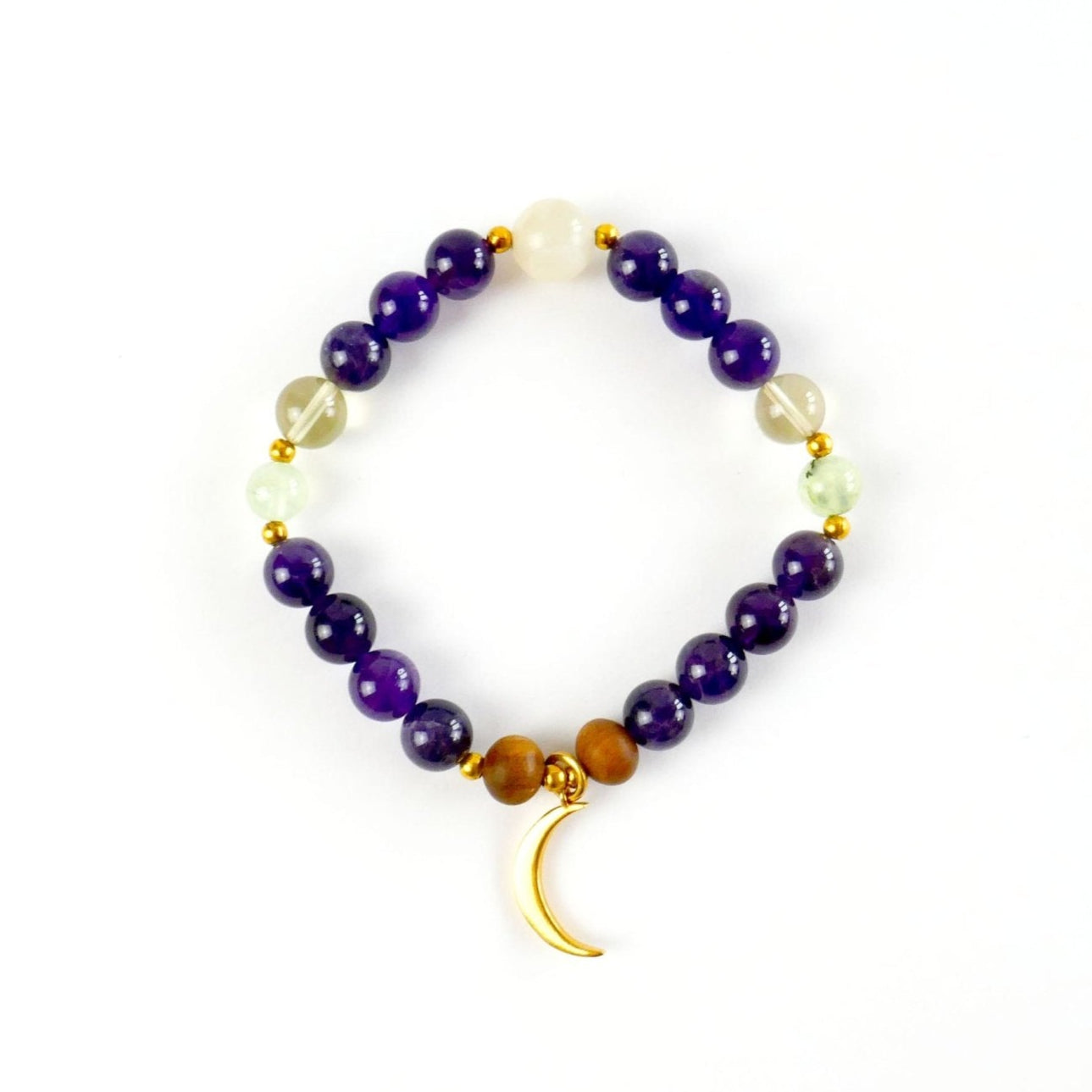 Amethyst Mala Necklace and Bracelet Set with Meditation Course