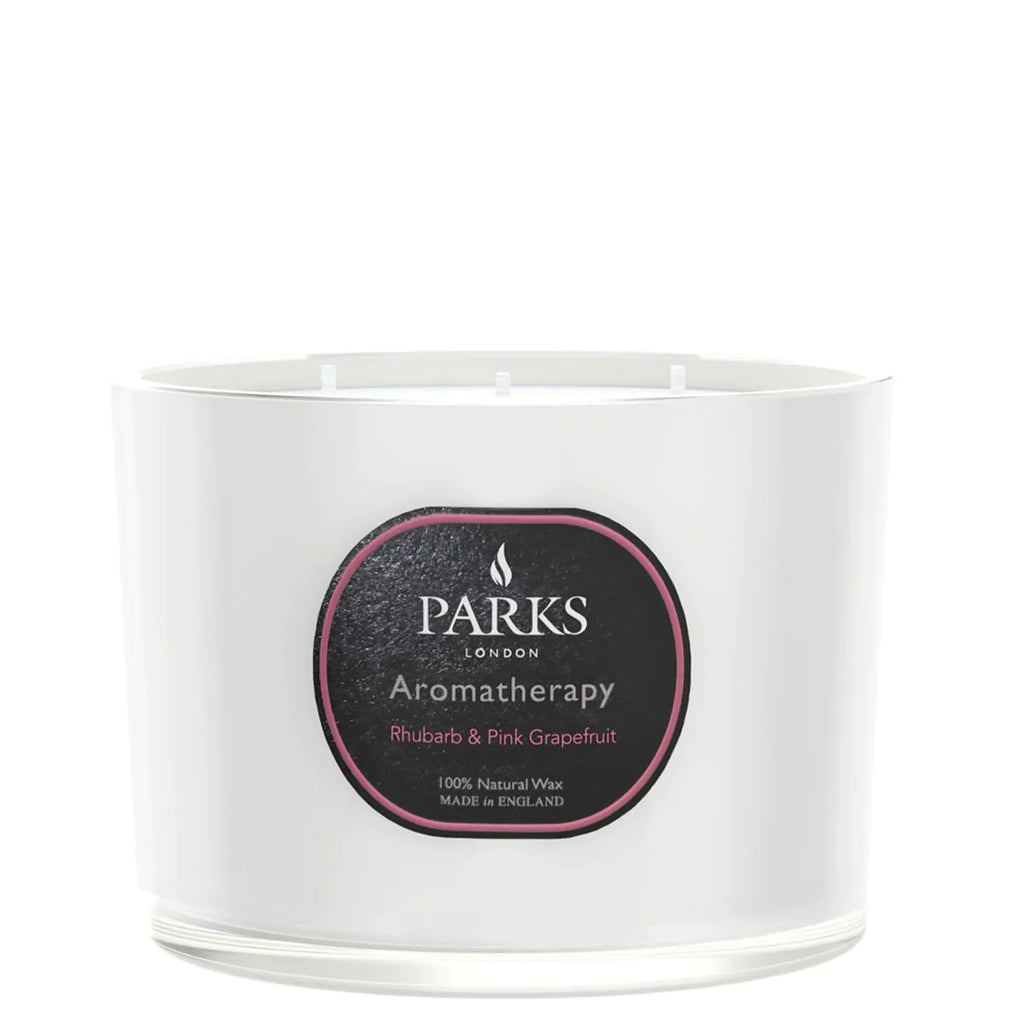 Rhubarb and Pink Grapefruit 350g Three Wick Candle