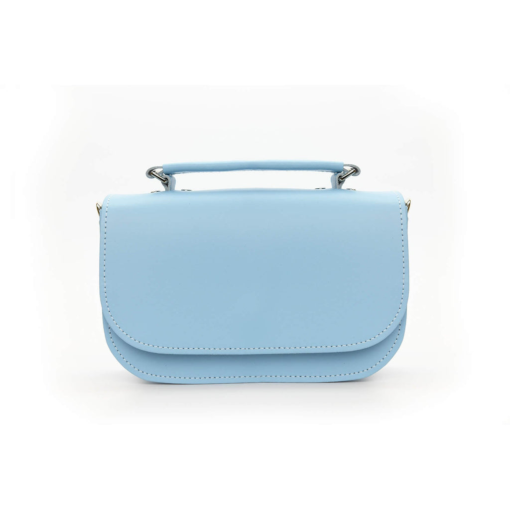 Aura Handmade Leather Bag in Baby Blue