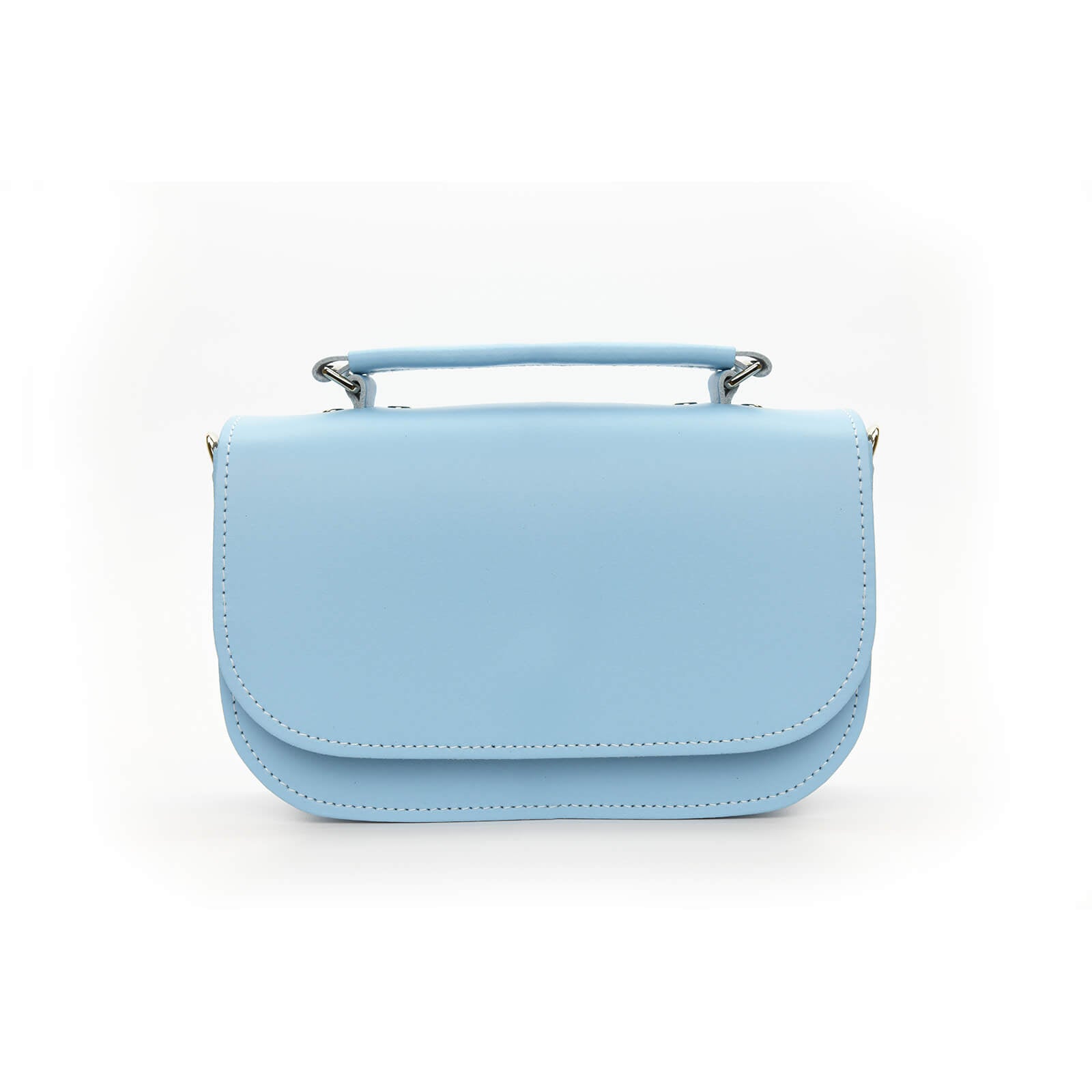 Aura Handmade Leather Bag in Baby Blue