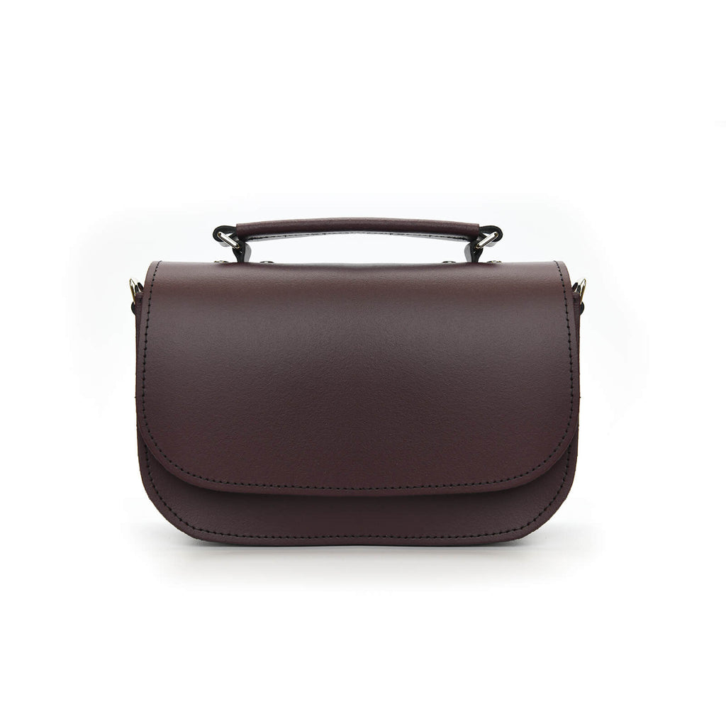 Aura Handmade Leather Bag in Marsala Red