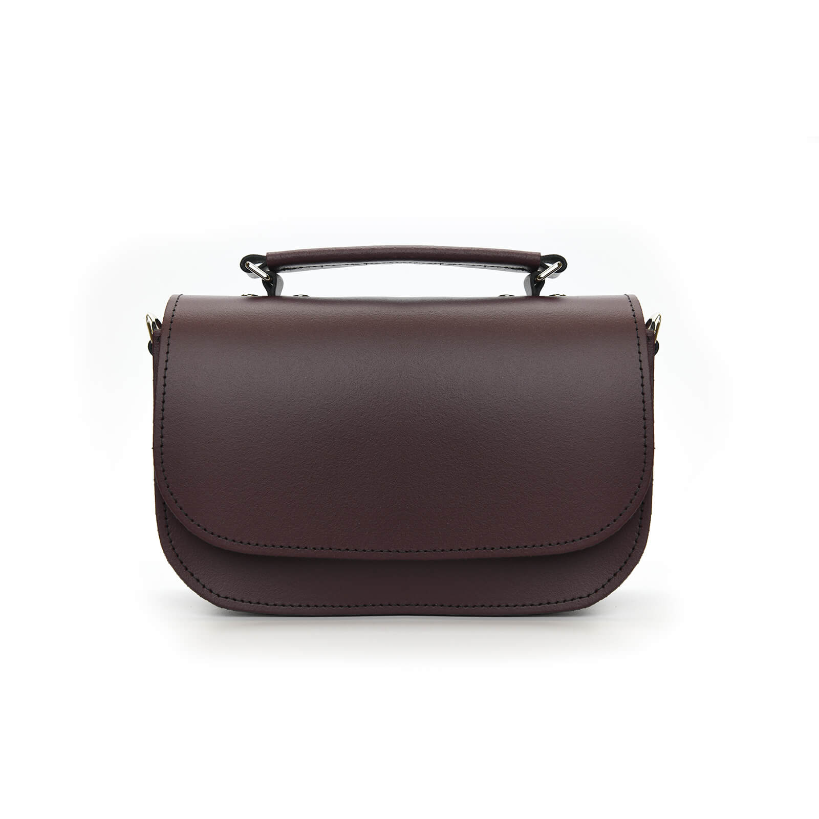 Aura Handmade Leather Bag in Marsala Red