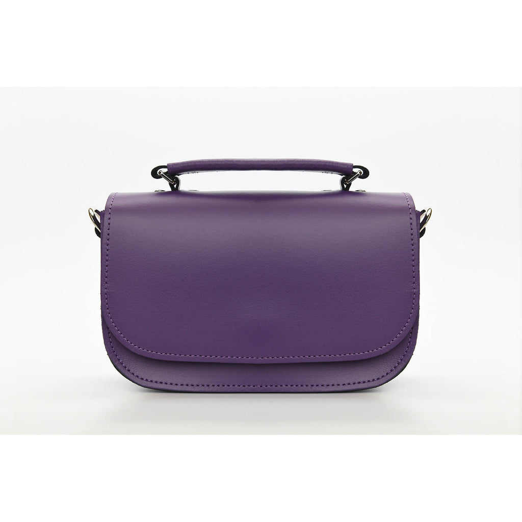 Aura Handmade Leather Bag in Purple