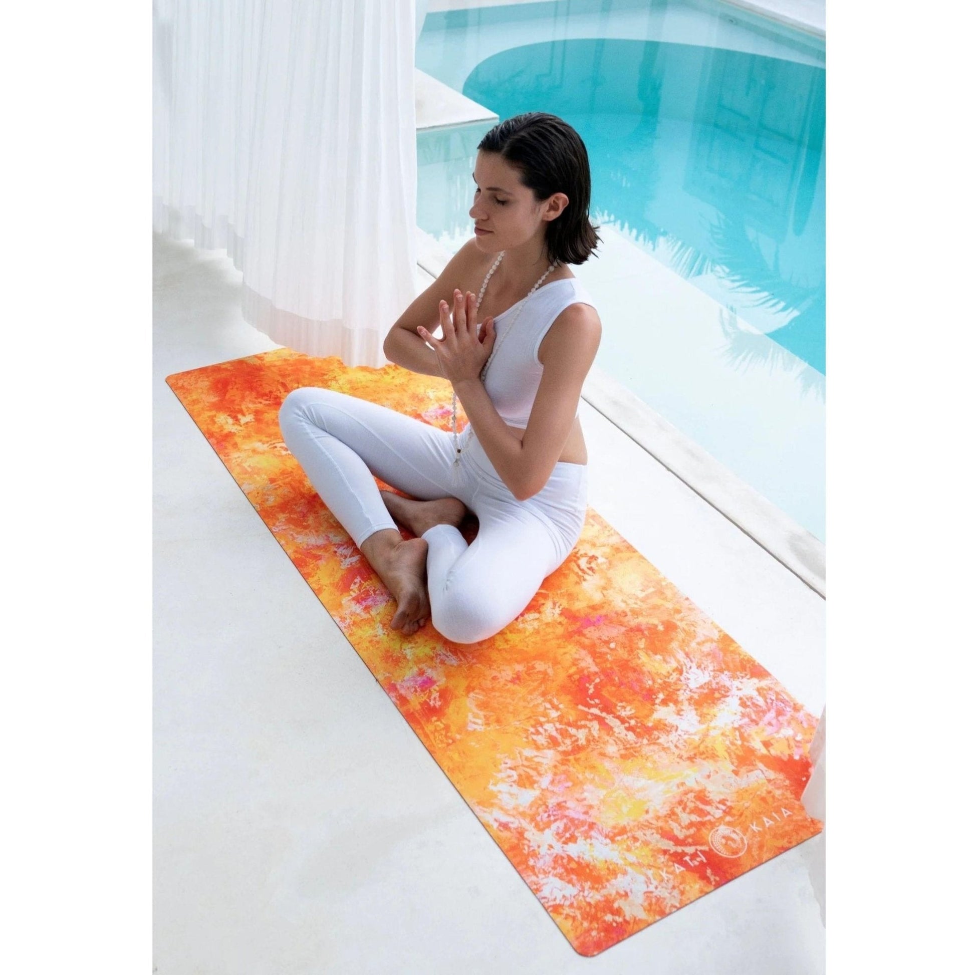 Orange Gallery Yoga Mat