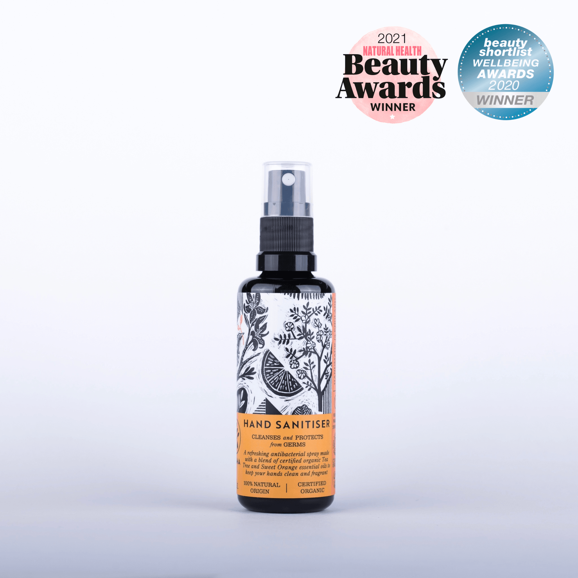 Organic Hand Sanitiser with Tea Tree and Sweet Orange