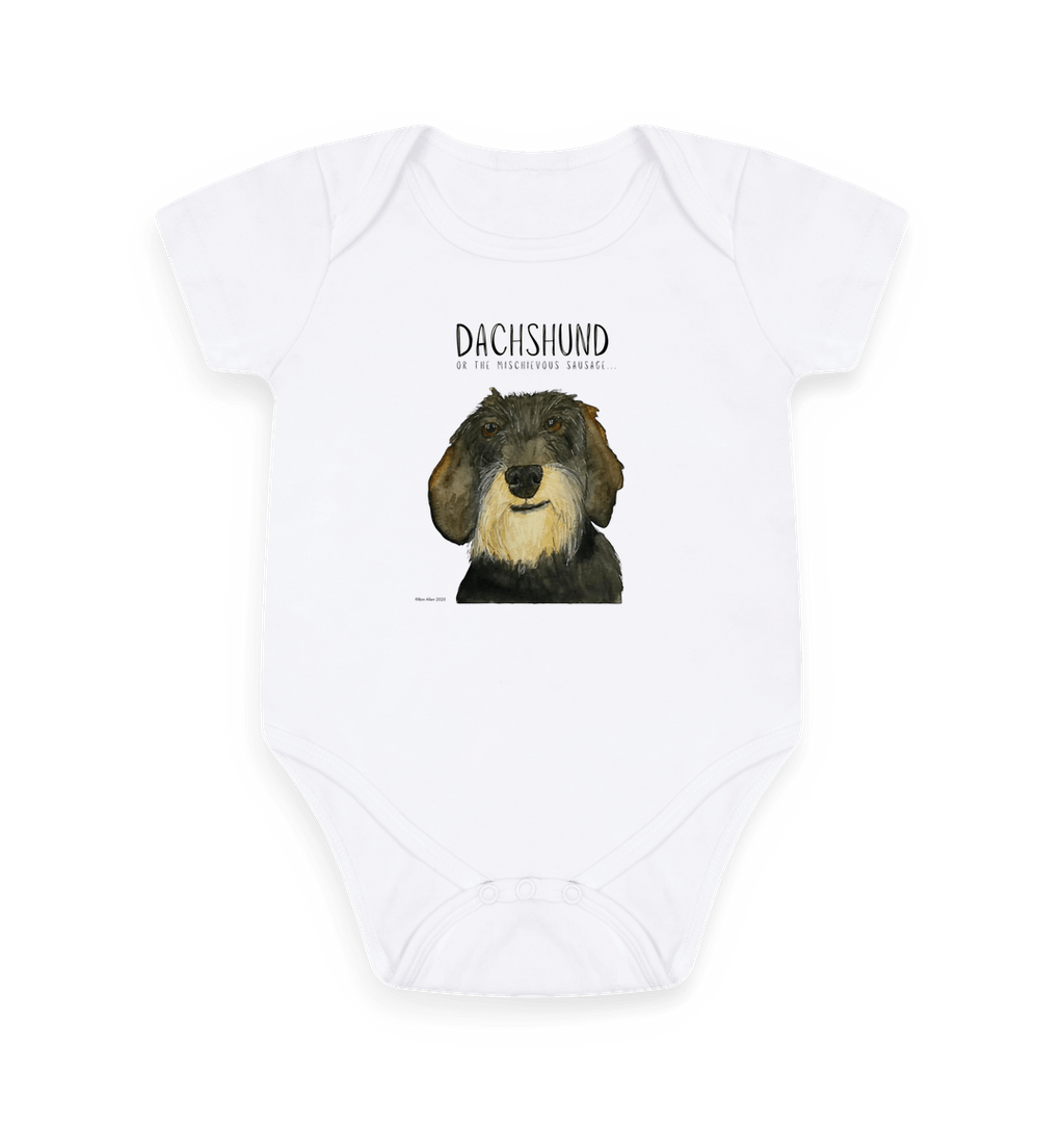 Mischievous Hot Dog Baby Bodysuit Organic Cotton