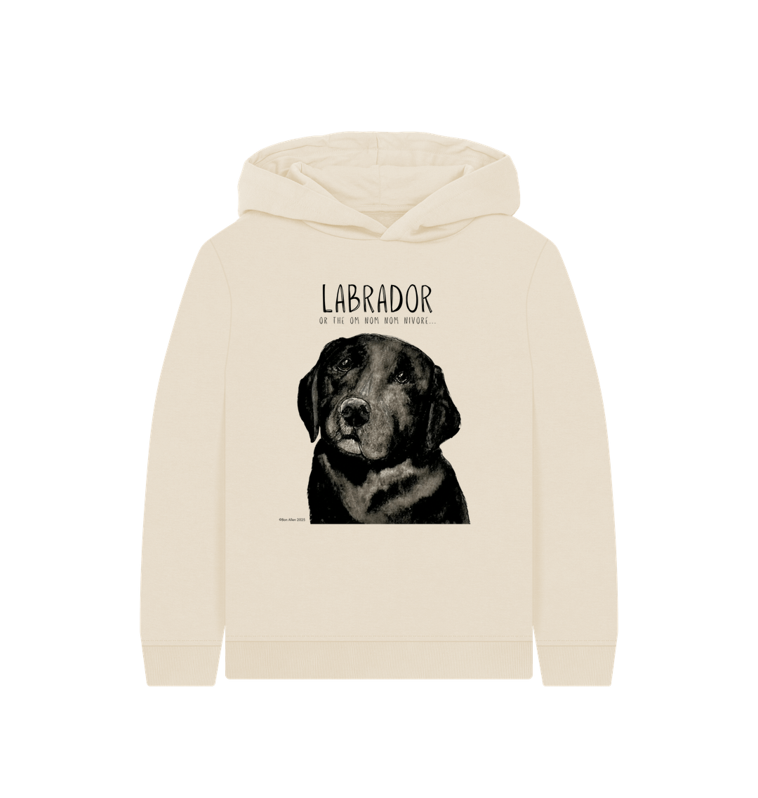 Black Labrador Snack Mode Kids Hoodie