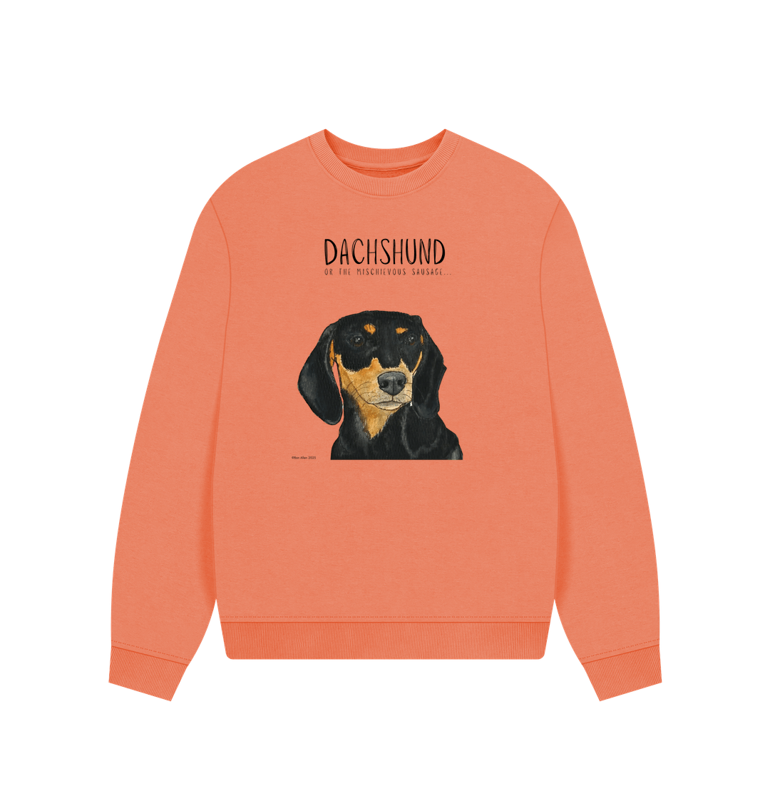 Black and Tan Dachshund Oversized Sweatshirt