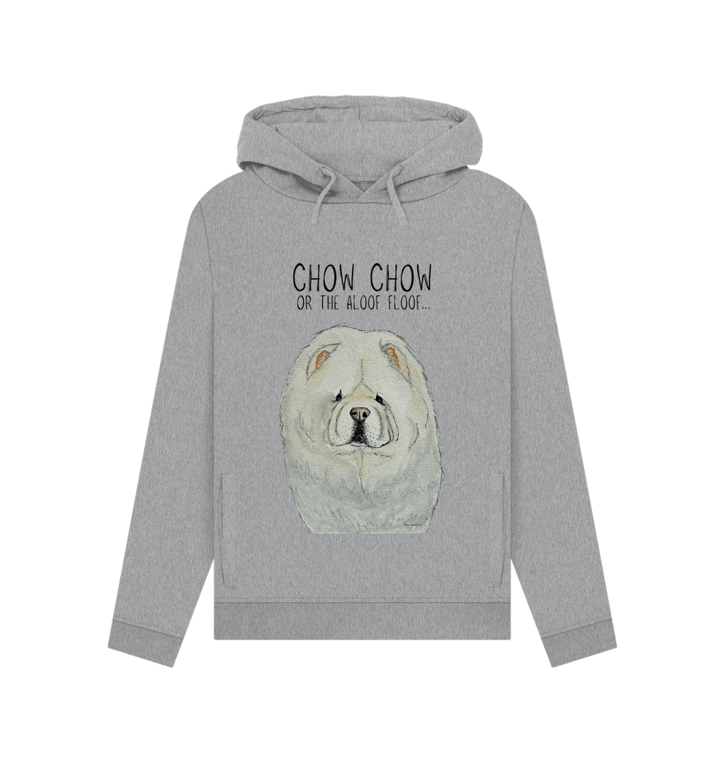 Cream Chow Chow Women's Hoodie with Aloof Floof Design