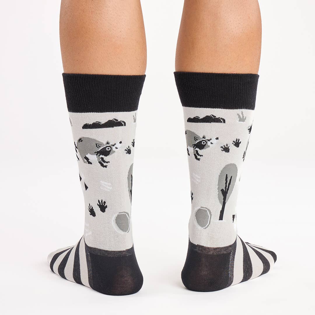 Trash Panda Parade Socks Black and White