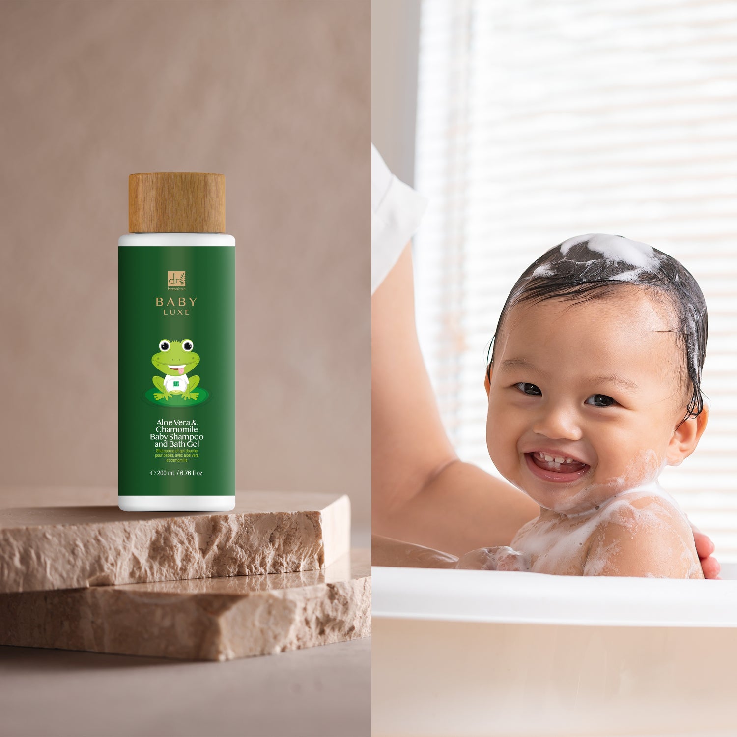 Baby Aloe Vera and Chamomile Shampoo and Bath Gel 200ml Twin Pack