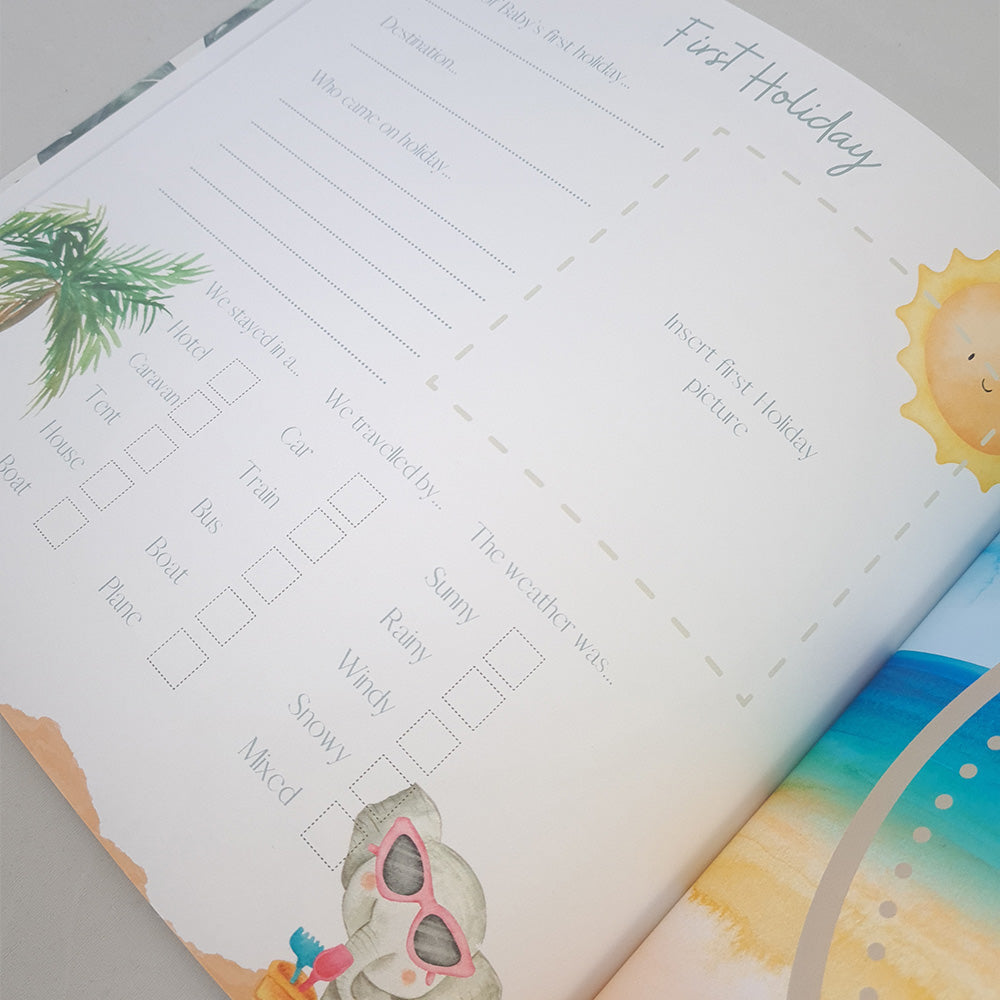 Baby Memory Book Jungle First Year Milestones