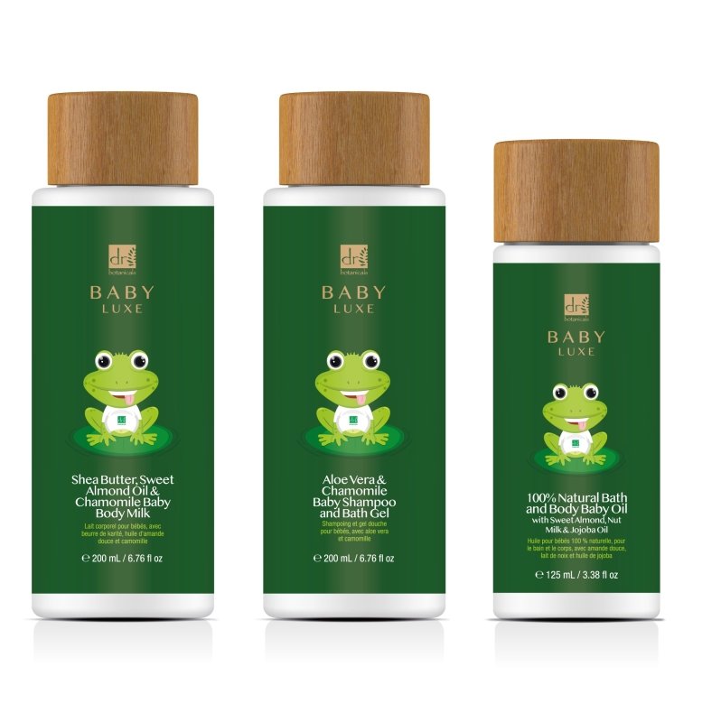 Baby Lux Shampoo Bath Gel Body Oil and Milk Set