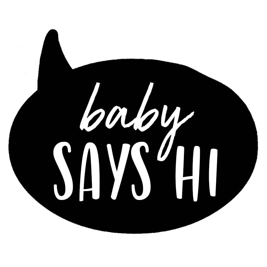 Baby Says Hi Personalised White Sleepsuit for Newborns 0-3 Months