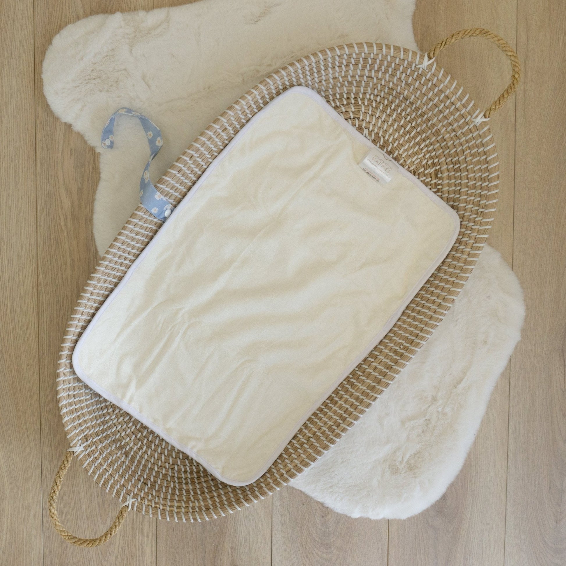 Baby Travel Changing Mat in Ditsy Daisy Sky Blue