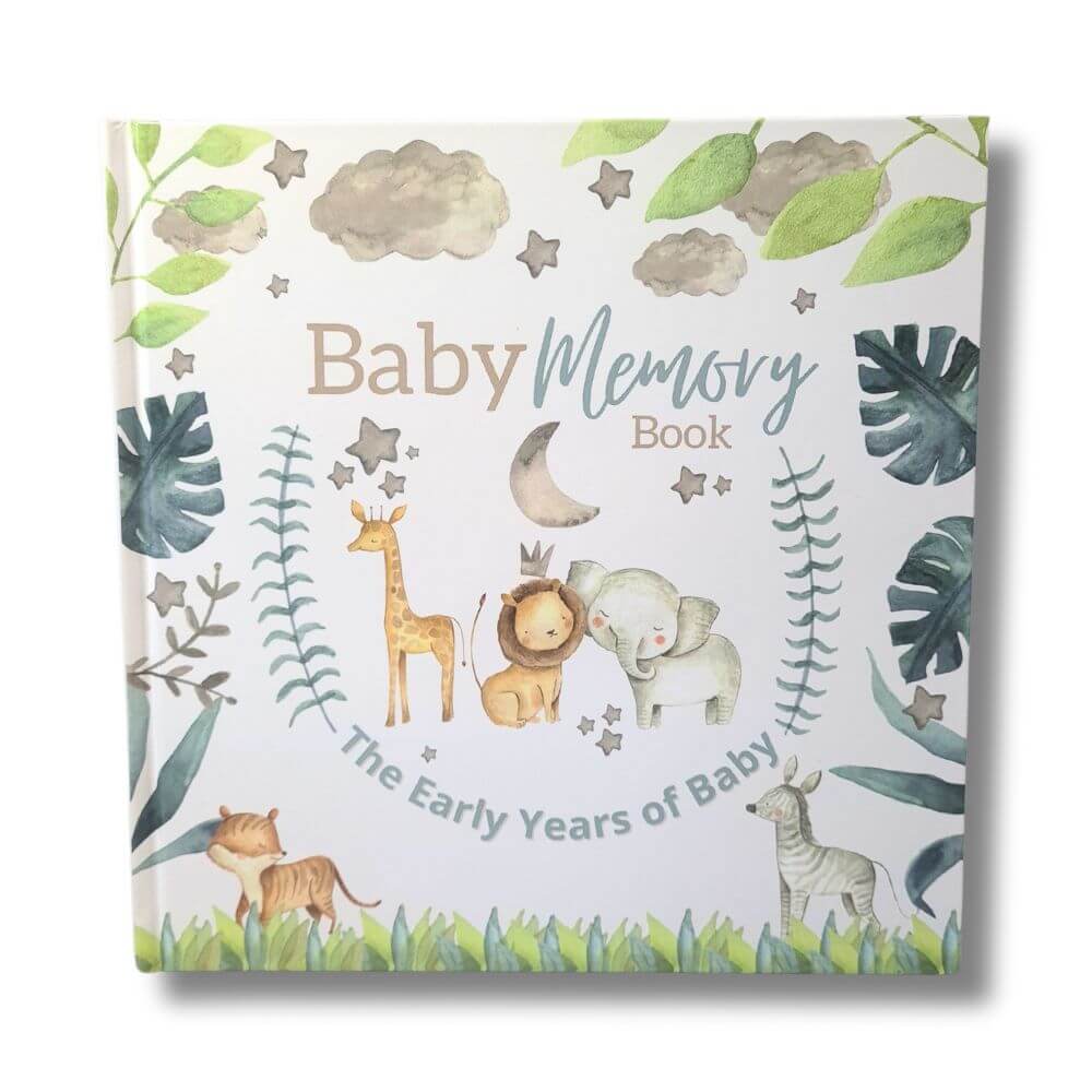 Baby Memory Book Jungle First Year Milestones