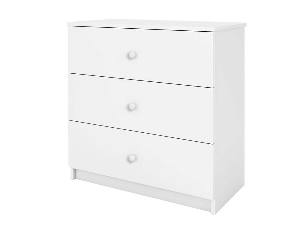 playful kids chest of drawers with colorful toys peeking from its smooth-gliding drawers