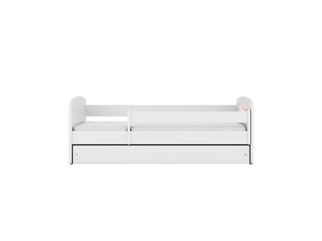 an elegant white dreamy unicorn bed for a child's refined bedroom