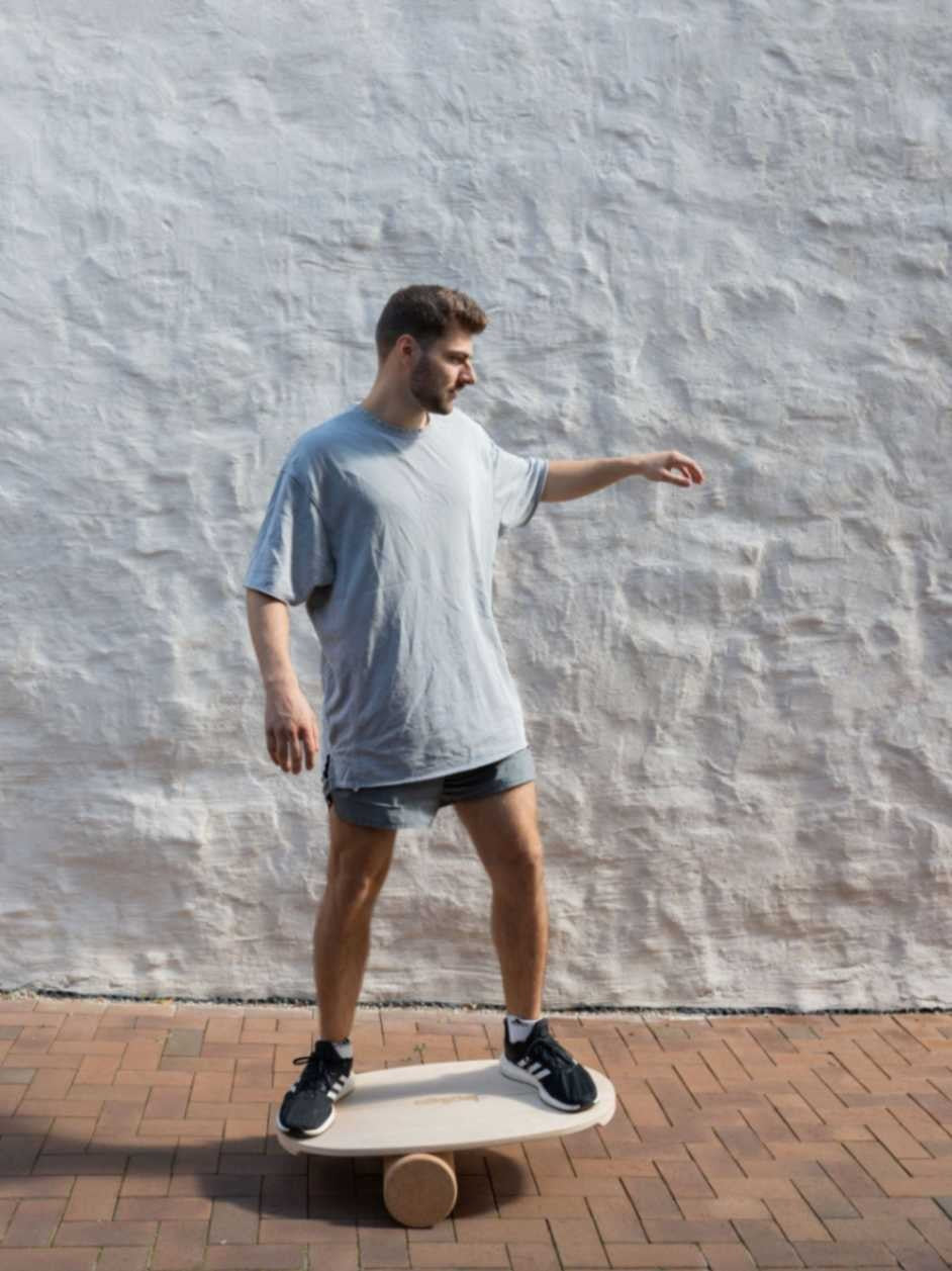 Round Balance Board With Exercise Roll - No Logo