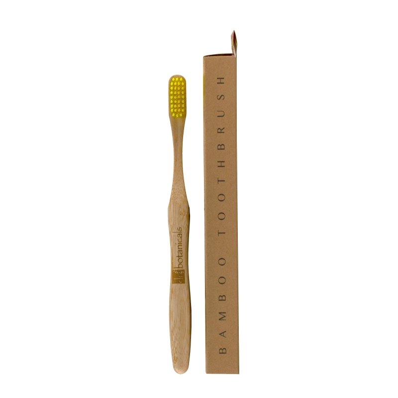 Bamboo Toothbrush in Yellow with Medium Bristles