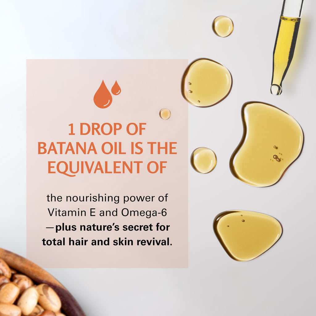 Pure Batana Oil for Hair Growth and Skin, Cold Pressed from Honduras, 2 fl oz Pair