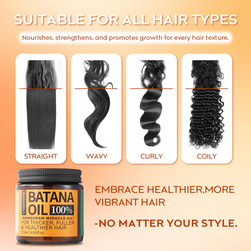 Raw Organic Batana Oil for Hair Growth 2 fl oz