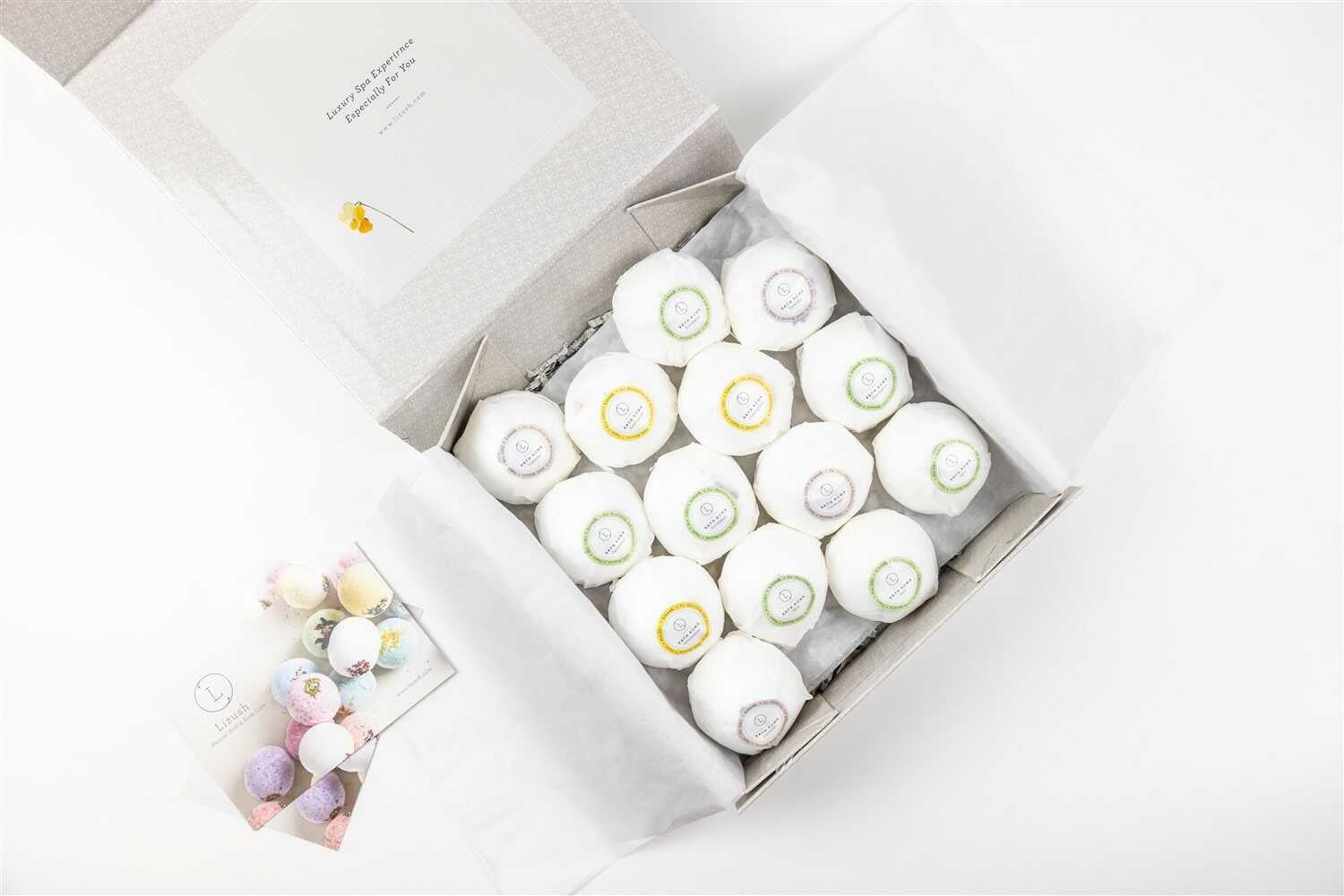 Natural Handmade Bath Bombs Gift Set of 14 
