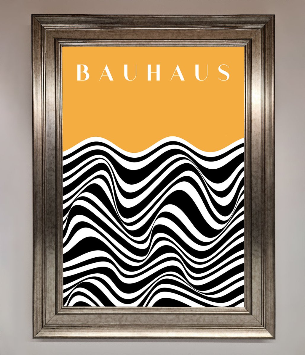 Bauhaus Yellow Framed Poster