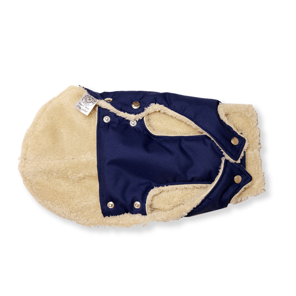 Blue and Beige Teddy Bear Waterproof Dog Jacket