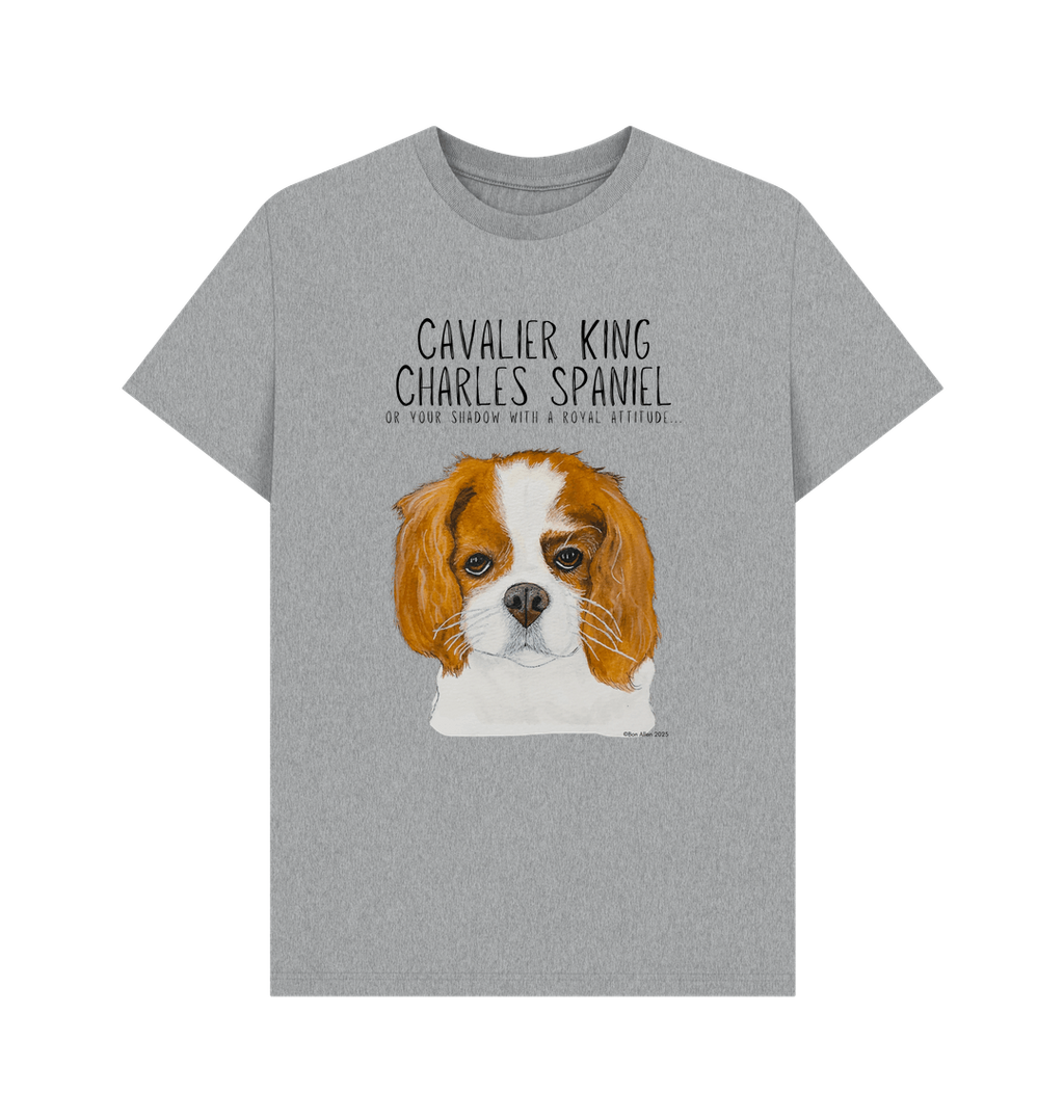 Obey the Crown Sustainable Mens T-Shirt with Cavalier King Charles Spaniel