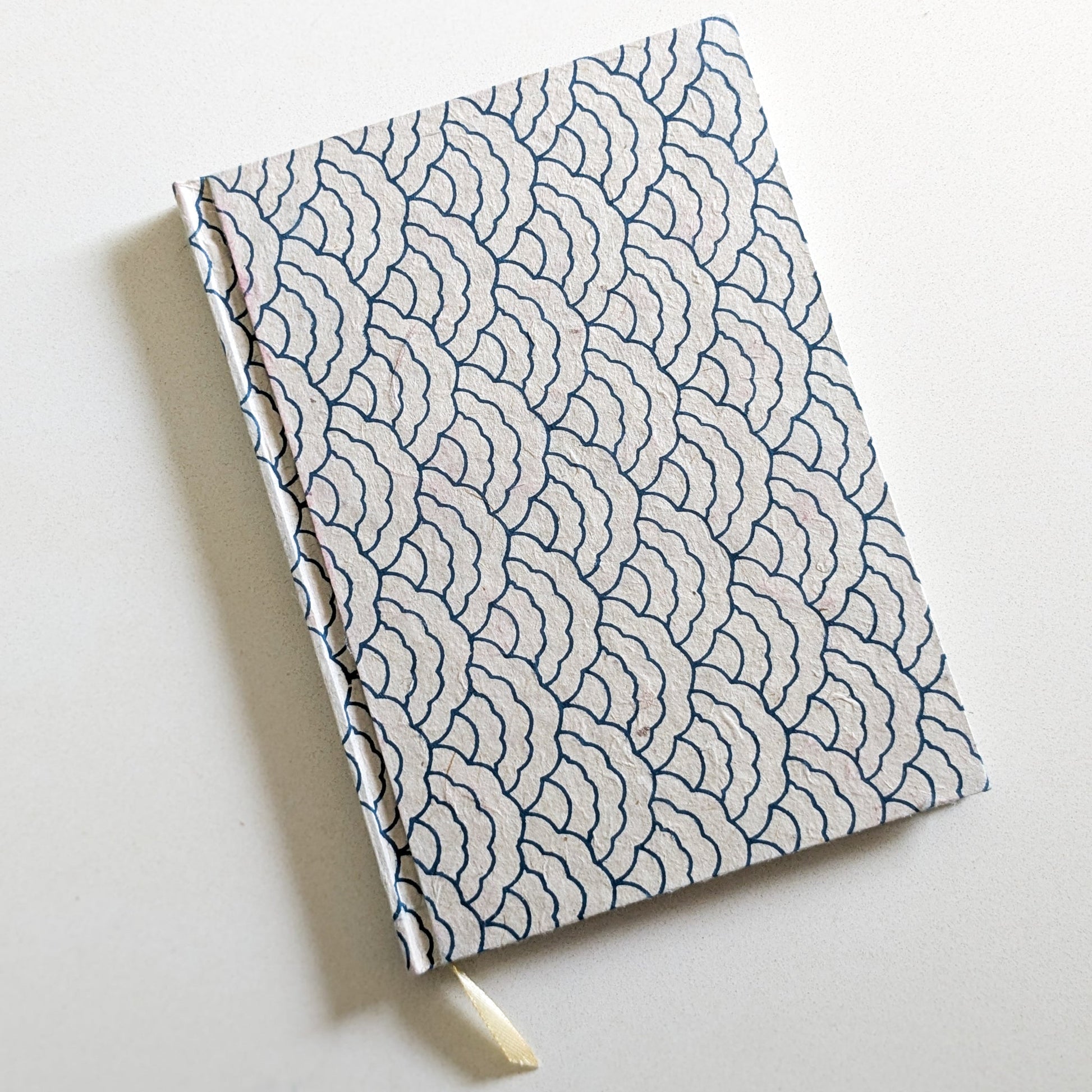 Recycled Paper Notebook A5 with Hardcover and Ribbon Bookmark