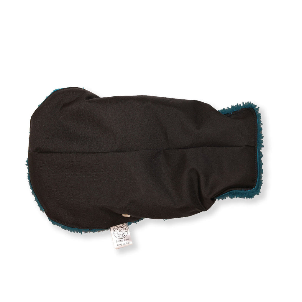Black and Forest Green Teddy Bear Waterproof Dog Jacket