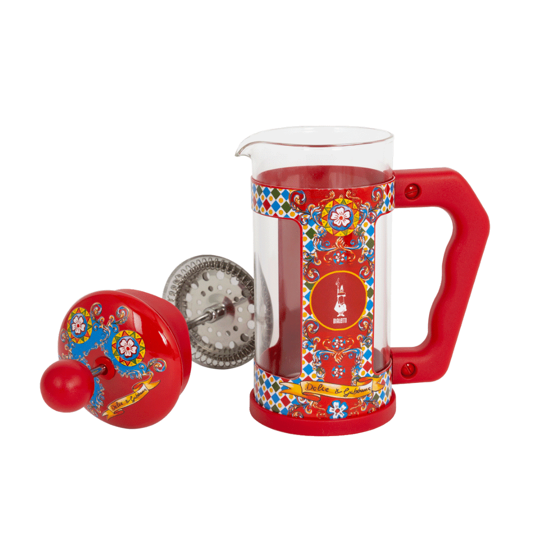 Sicilian Cart Coffee Press in Mediterranean Blue