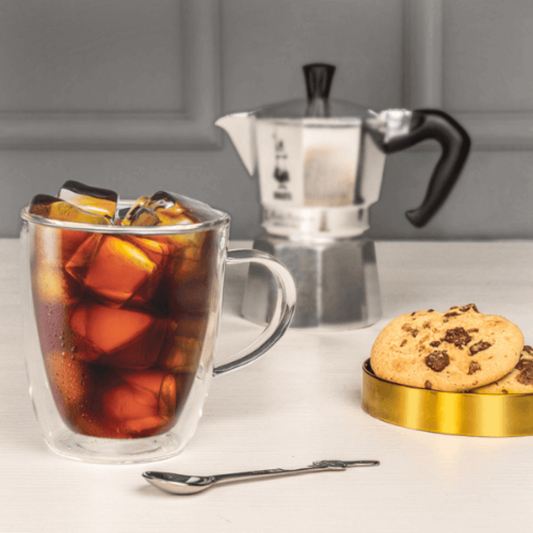 Double Walled Glass Mugs 350ml Set of 2