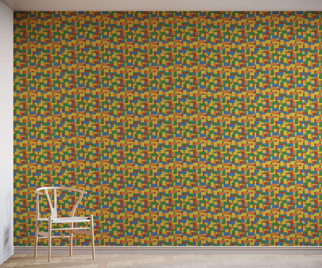 Colourful Building Blocks Wallpaper