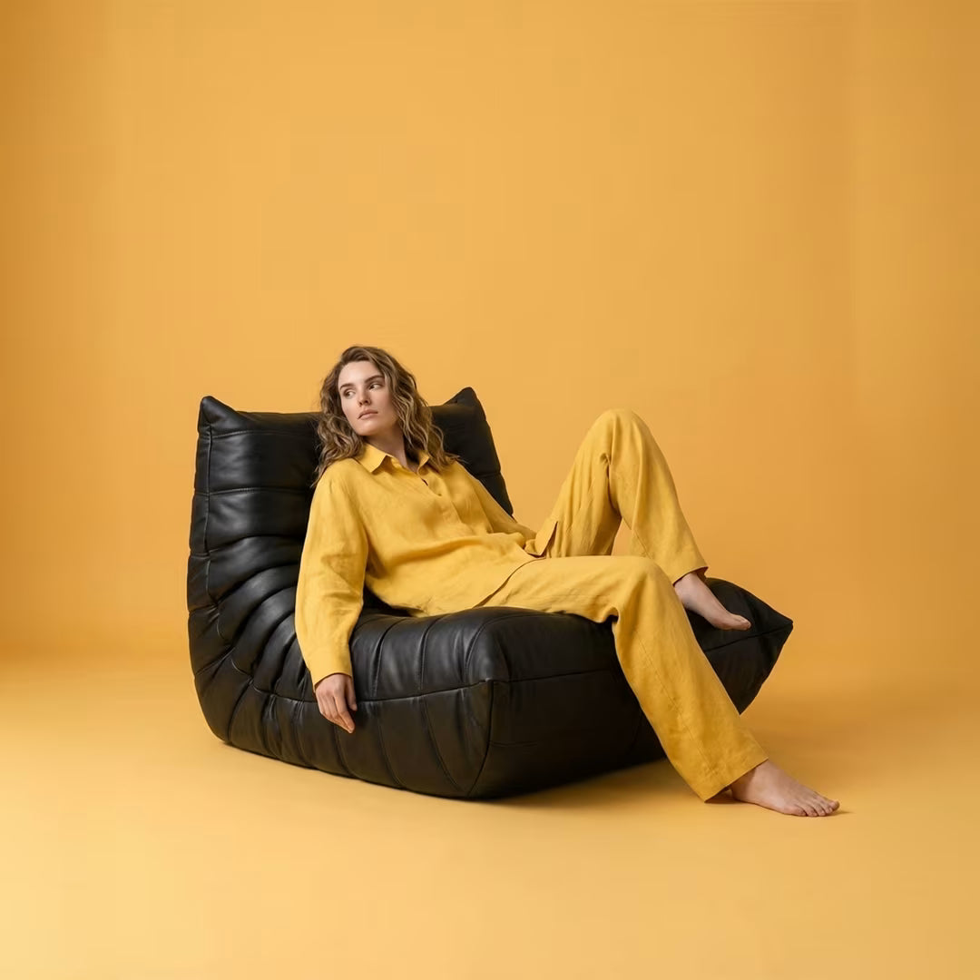 Caterpillar Lounger Chair in Premium Suede