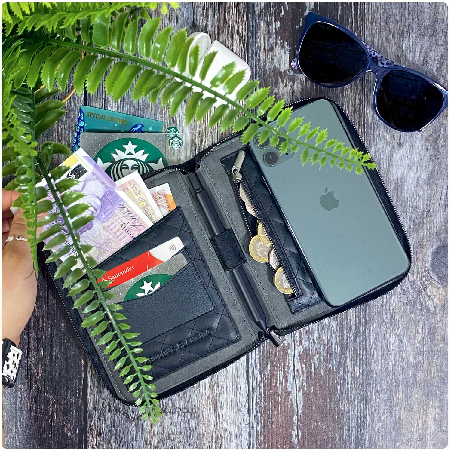 Black Padded Travel Organiser