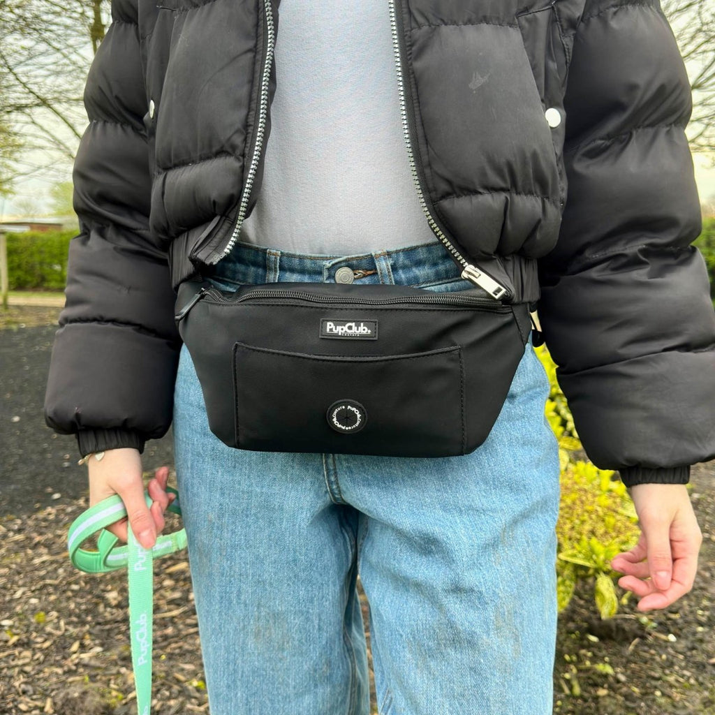 Dog Walking Bum Bag in Black