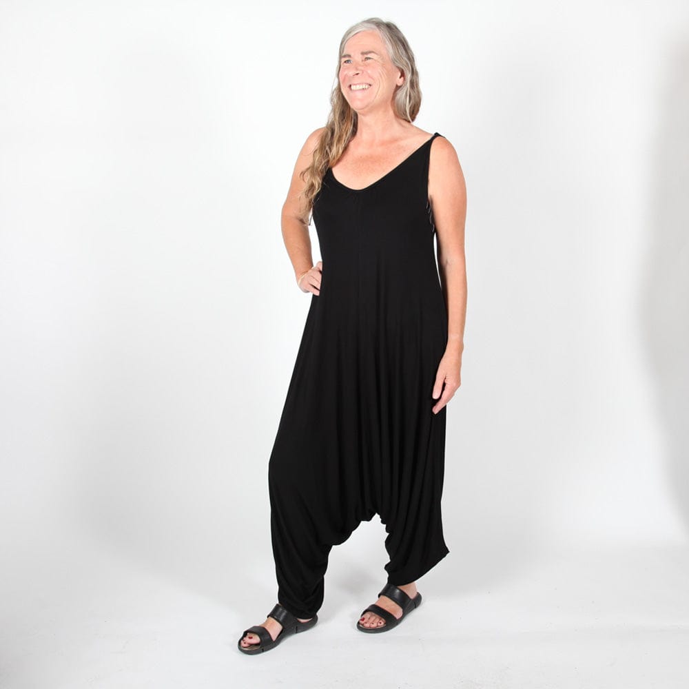 Harem Jumpsuit in Black, Green and Red