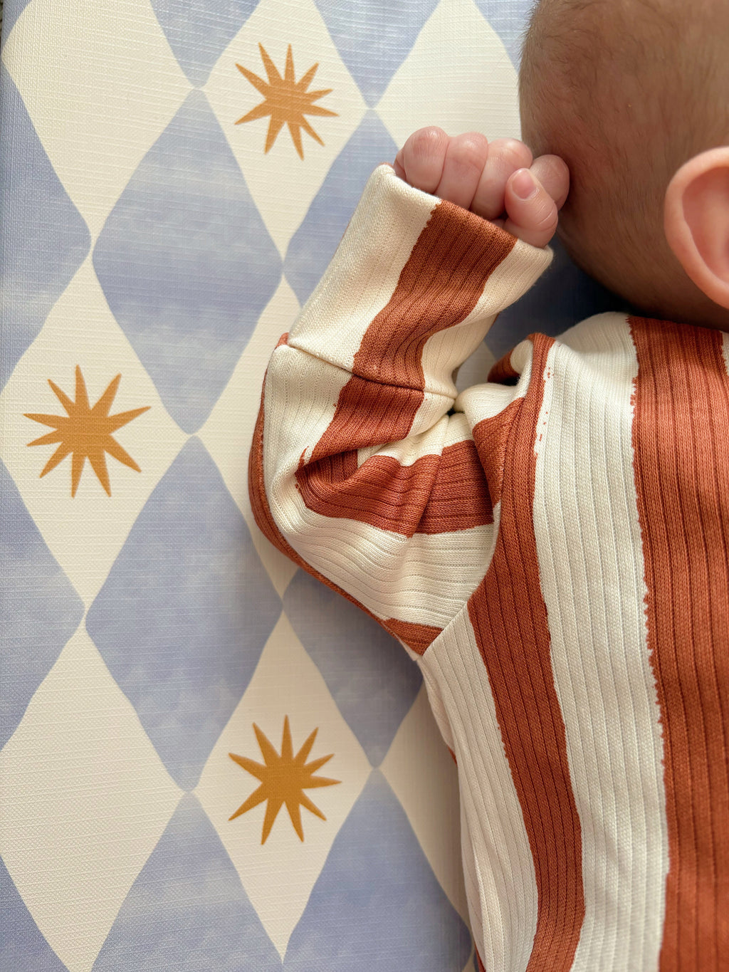 Travel Changing Mat - Blue Harlequin