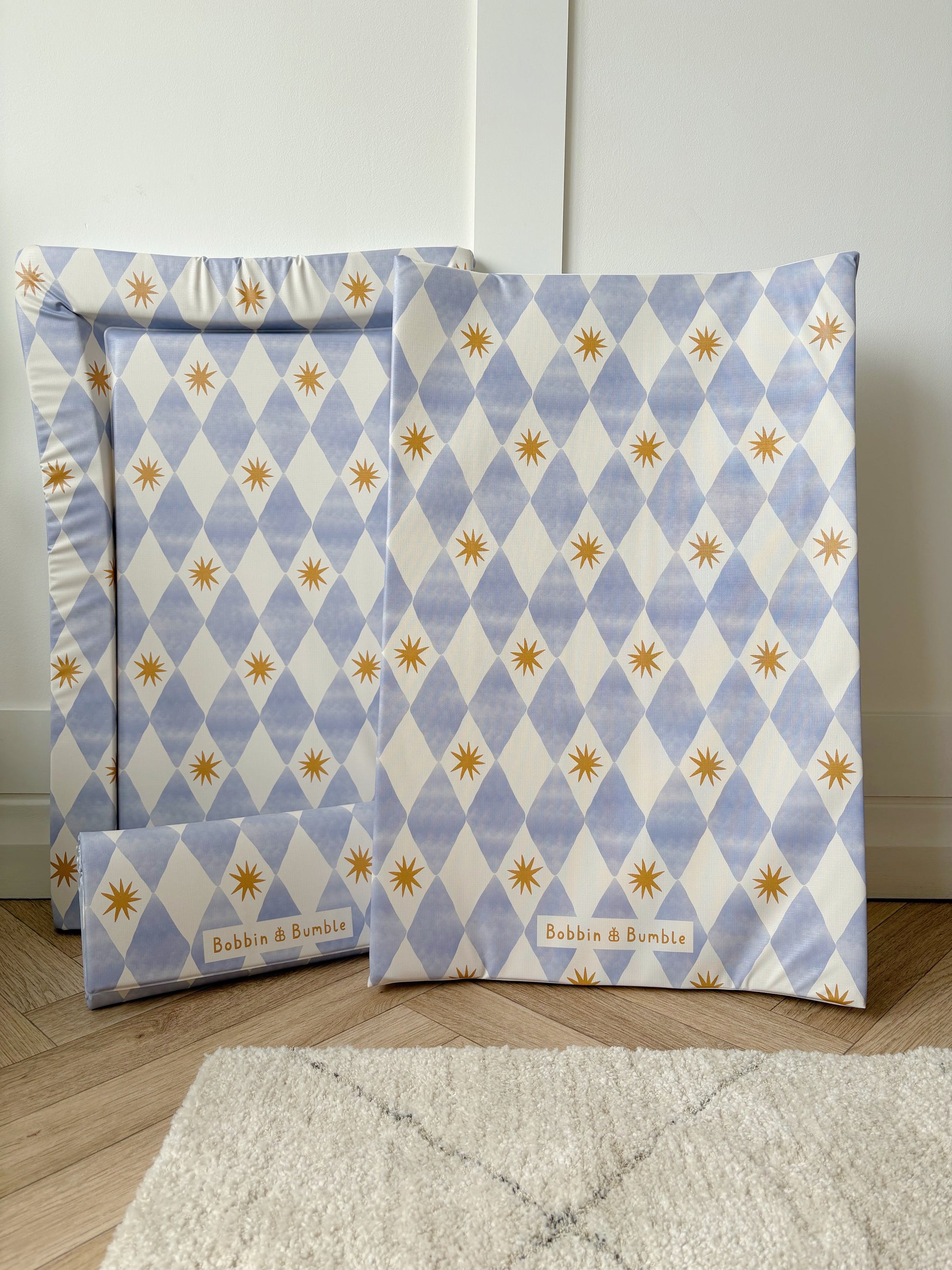 Standard Changing Mat - Blue Harlequin