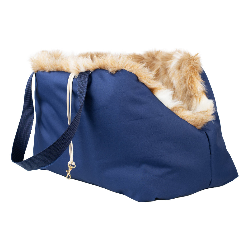 Blue and Beige Coco Dog Carrier for Small Dogs