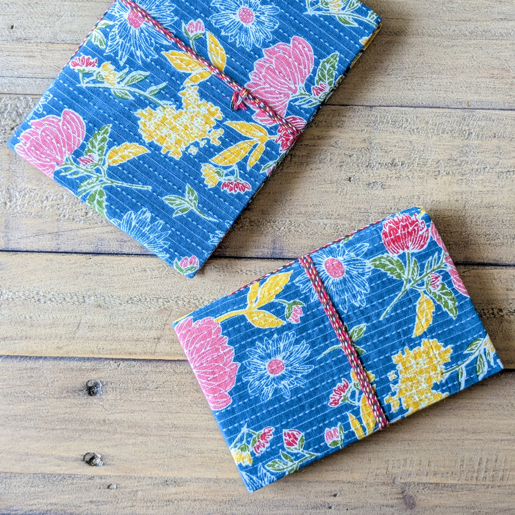 Handmade Cotton Fabric Journal 5 x 7 inch Fair Trade