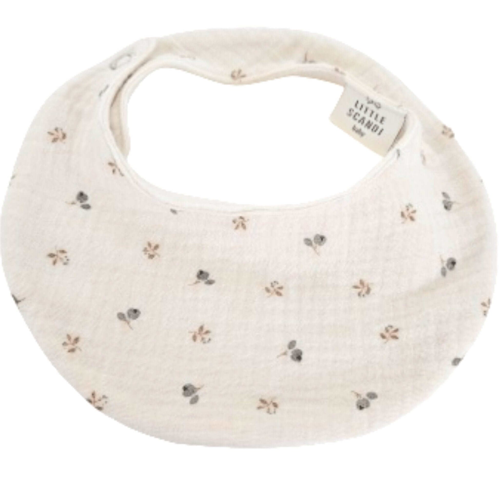 Waterproof Double Layer Cotton Baby Bib in Blueberry Print
