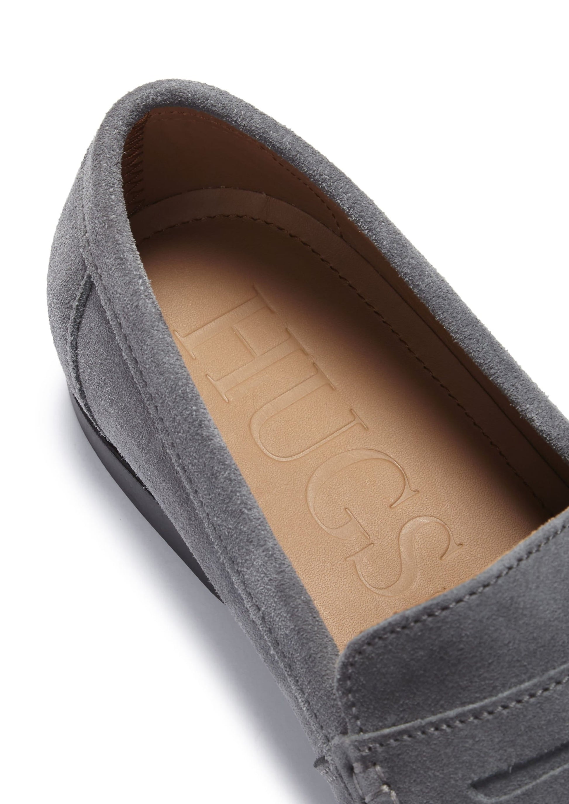 Slate Grey Suede Boat Loafers
