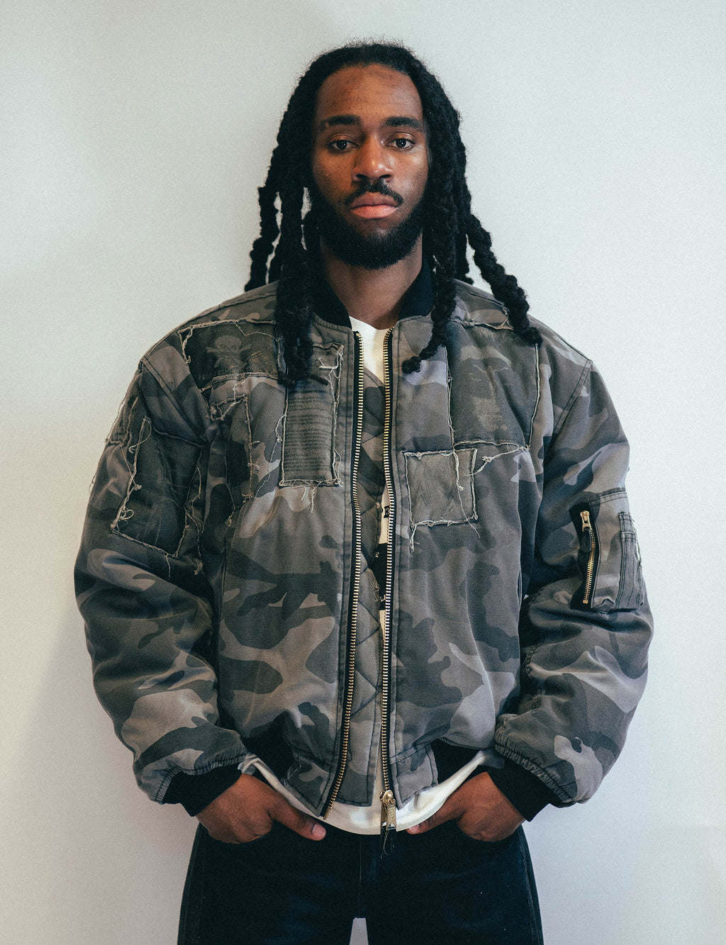 MA1 Bomber Jacket in Grey Camo
