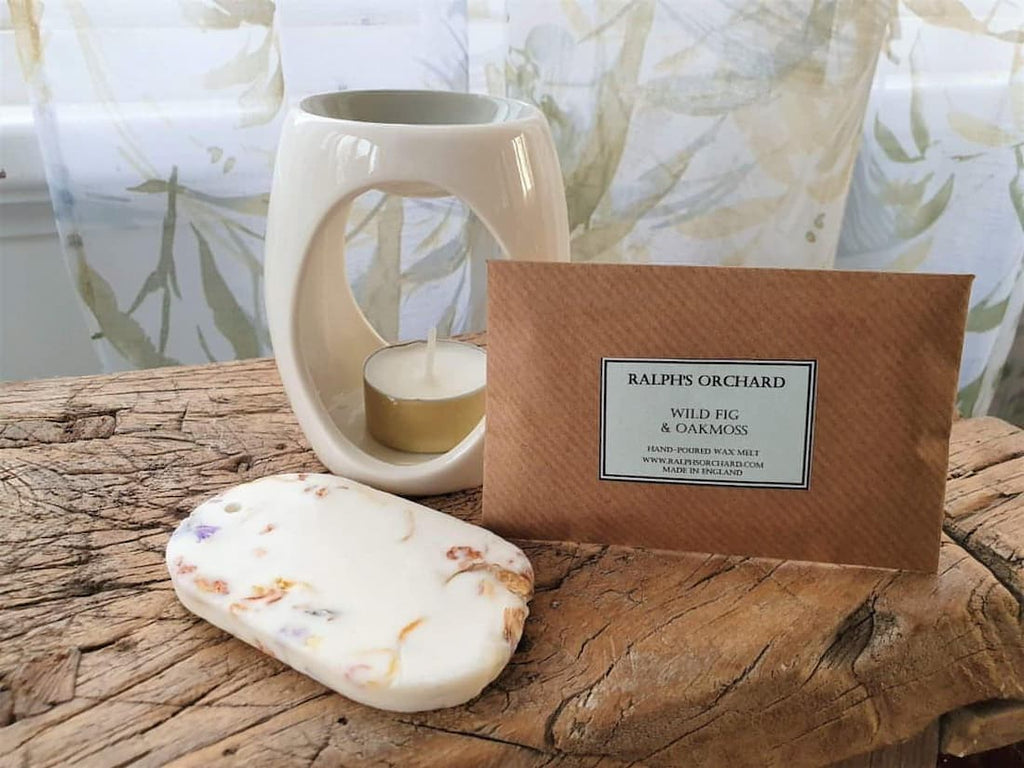 Wax Melt Starter Kit with Ceramic Burner and Soy Tealight